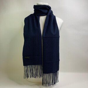 Enya Mantanani Cashmere Scarf – Navy Fringe Luxe 72x12